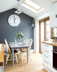 Large clock in the kitchen interior