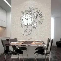 Large clock in the kitchen interior