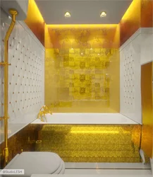 Ванна бөлмесінің алтын интерьері