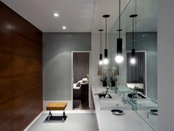 Bathroom ceiling lamps in the interior