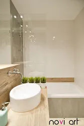 Bath design with wood white