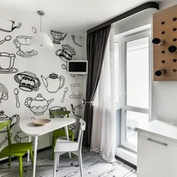 Kitchen design drawing on the wall