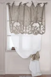 Linen curtains for the living room photo