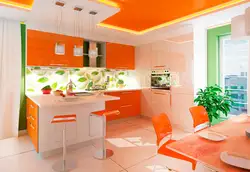 Kitchen in bright colors design photo