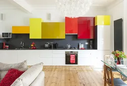 Kitchen in bright colors design photo