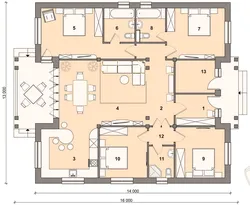 Интерьеры одноэтажных домов с 3 спальнями
