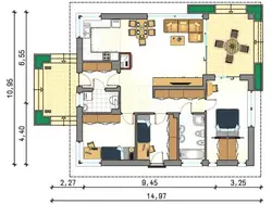 Interiors Of One-Story Houses With 3 Bedrooms