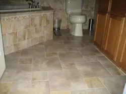 Photo of bathroom floor tiles