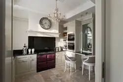 Neoclassical kitchens in the interior of the house
