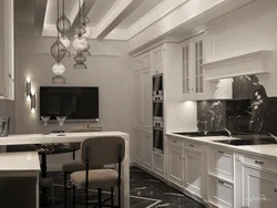 Kitchen design in neoclassical style