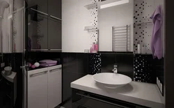 Bathroom in Khrushchev design black and white