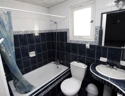 Ванная комната в хрущевке дизайн черно белая