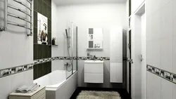 Ванная комната в хрущевке дизайн черно белая