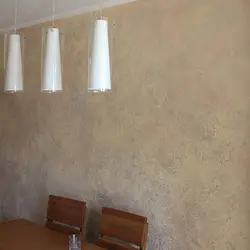 Decorative plaster for kitchen walls, washable photo