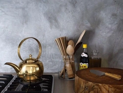 Декоративная штукатурка для стен на кухне моющаяся фото
