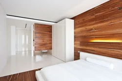 Decorating apartment walls with laminate design photo