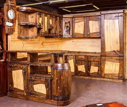 Wooden kitchen furniture photo