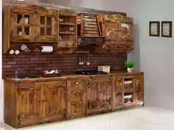 Wooden kitchen furniture photo