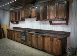 Wooden kitchen furniture photo