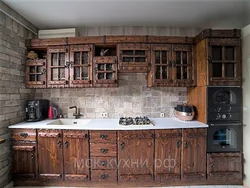 Wooden kitchen furniture photo