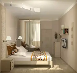 Photo of a modern bedroom 11 sq m