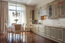 Kitchen design in a classic style in light