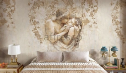 Fresco on the wall photo in the bedroom photo