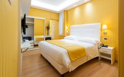 Light yellow bedroom photo