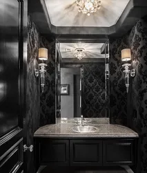 Bath interior in dark colors