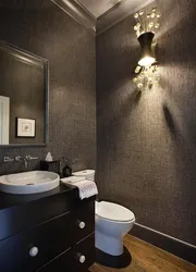 Bath interior in dark colors