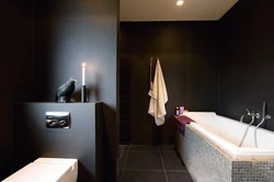Bath interior in dark colors