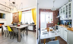 Loft Style Curtains In The Kitchen Interior