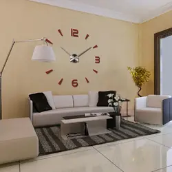 Clock in the living room interior