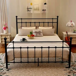 Bedroom with wrought iron bed interior