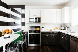 Kitchen design with white top