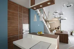 Wall made of MDF panels in the kitchen photo design