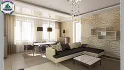 Combining wallpaper in the living room interior design