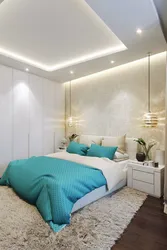 Photo of suspended ceilings in a white bedroom