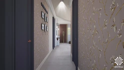 What wallpaper is in fashion for the hallway photo