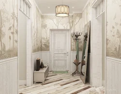 What wallpaper is in fashion for the hallway photo