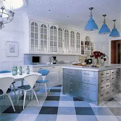 Provence blue kitchen photo