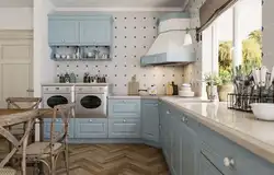 Кухня прованс голубая фото
