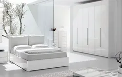 Спальны Дызайн З Белым Гарнітурам