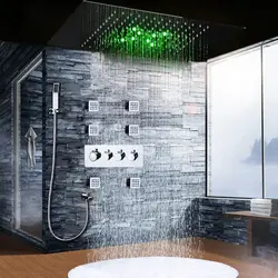 Tropical shower in the bathroom design photo