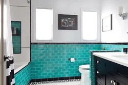 Celadon color in the bathroom interior