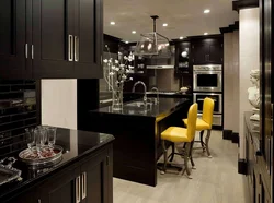 Black gray kitchen design