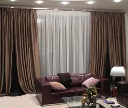 What kind of curtains for the living room photo