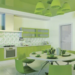 What kind of wallpaper will suit a green kitchen? photo