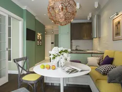Fashionable Colors In The Interior Of The Kitchen Living Room