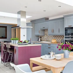 Fashionable Colors In The Interior Of The Kitchen Living Room